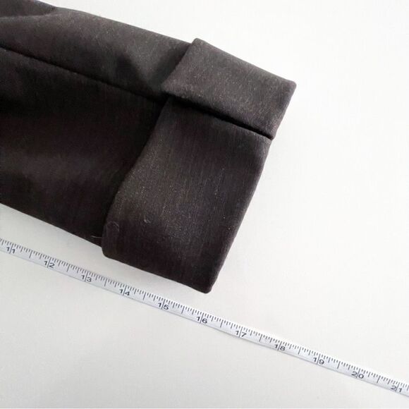 Tahari Wool Blend Blazer Pleated Collar Brown Cropped Women's 6 Pockets Lined - Picture 9 of 10